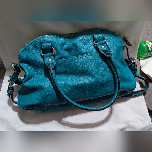 Teal purse long and short straps, so many pockets!! - Picture 2 of 6